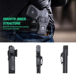 IWB Carbon Fiber Holsters Fit Glock 17 Glock 19 / 19X / 26 / 44 / 45 Gen(1 2 3 4 5) & Glock 23 / 32 Gen(3-4) Pistol Kydex Gags