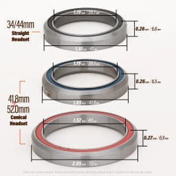 TiTo Titanium Alloy Threadless Headset for MTB Road Bike Titanium Bicycle Parts Cycling Headsets 34mm/44mm/41.8-52mm Taper