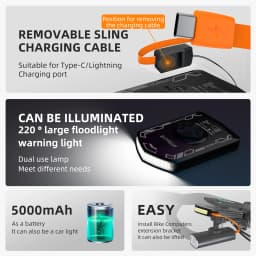 CYCLAMI Bicycle Light Cycling Smart Headlights Type-C Charging Front Lamp For XOSS Garmin IGS Computer Lights Charging