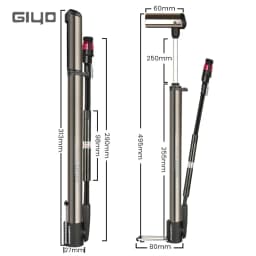 Giyo 140psi Bicycle Pump Portable Presta/Schrader Valve MTB Cycling Pump Road Bike Mini Floor Standing Pump Tire Inflator