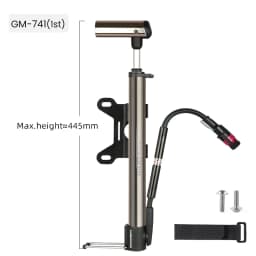 Giyo 140psi Bicycle Pump Portable Presta/Schrader Valve MTB Cycling Pump Road Bike Mini Floor Standing Pump Tire Inflator