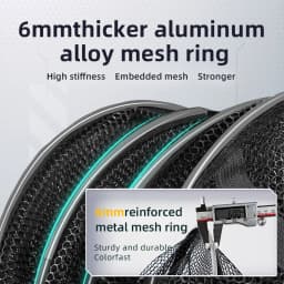 YUZHIYUAN Fish Protection Net Aluminium Alloy Foldable Quick-drying Fish Guard Space-saving Outdoor Fishing Net Portable Bag