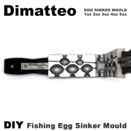 Dimatteo Fishing Egg Sinker Mold Kits 1oz 2oz 3oz 4oz 5oz 5 Cavities
