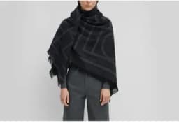88% wool Winter Soft Cashmere Scarf Women Geometric Scarves Letters Shawls Wraps Thicken Warm