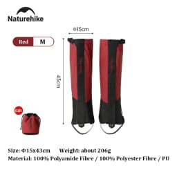 Naturehike 1 Pair Trekking Waterproof Leg Covers Hiking Snow Legging Gaiters Outdoor Climbing Camping Skiing Foot Cover