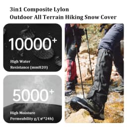 Naturehike 1 Pair Trekking Waterproof Leg Covers Hiking Snow Legging Gaiters Outdoor Climbing Camping Skiing Foot Cover