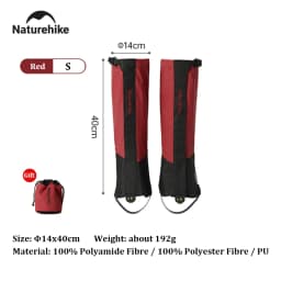 Naturehike 1 Pair Trekking Waterproof Leg Covers Hiking Snow Legging Gaiters Outdoor Climbing Camping Skiing Foot Cover