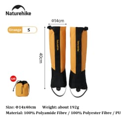 Naturehike 1 Pair Trekking Waterproof Leg Covers Hiking Snow Legging Gaiters Outdoor Climbing Camping Skiing Foot Cover