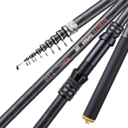 2.7M 3.6M 4.5M 5.4M 6.3M Carbon Telescopic Rock Fishing Rod Ultra Light Rod Lure Carp Travel Ocean Spinning Fishing Rod