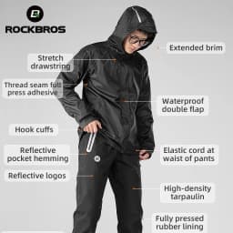 ROCKBROS MTB Bike Jacket Waterproof Lightweight Breathable Reflective Bicycle Suits Windproof Jersey Raincoat Cycling Equipment