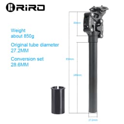 RIRO RCX Bicycle Suspension Seatpost Shock Absorber Seat Post 350mm*27.2mm/28.6/30.0/30.4/30.9/31.6/33.9mm MTB/E-Bike Seat Tube