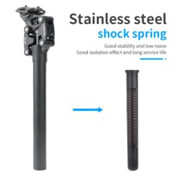 RIRO RCX Bicycle Suspension Seatpost Shock Absorber Seat Post 350mm*27.2mm/28.6/30.0/30.4/30.9/31.6/33.9mm MTB/E-Bike Seat Tube