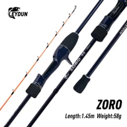 LEYDUN ZORO Super Light Fishing Rods 145cm 58g Tianium Tip Cuttlefish Fishing Casting Rod Squid Boat Fishing