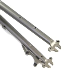 SILVEROCK Chrome Steel Fork 20" 406 451 Disc Brake BIKEPACKING Rack for Folding Minivelo BMX Bike Rigid Forks 1 1/8" 28.6mm
