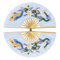 Tai Chi Fan Bamboo Kung Fu Martial Arts 34 Centimeter Fans Wushu Art Martiaux Cosplay Dance Performance Fan Red Kun Master