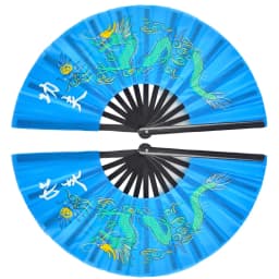 Tai Chi Fan Bamboo Kung Fu Martial Arts 34 Centimeter Fans Wushu Art Martiaux Cosplay Dance Performance Fan Red Kun Master