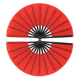Tai Chi Fan Bamboo Kung Fu Martial Arts 34 Centimeter Fans Wushu Art Martiaux Cosplay Dance Performance Fan Red Kun Master