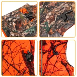Orange Hunting Vest Men's Sleeveless Jacket Camouflage Field Breathable Hunting Vest With Many Multi Pockets Outdoors Waistcoat