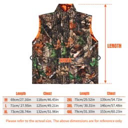 Orange Hunting Vest Men's Sleeveless Jacket Camouflage Field Breathable Hunting Vest With Many Multi Pockets Outdoors Waistcoat