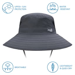 Bassdash UPF 50+ Breathable Sun Hat with Removable Face Cover and Neck Flap Unisex Water Resistant Wide Brim Bucket Hat