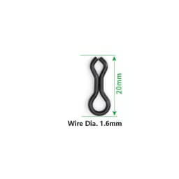 1000pcs Matt Black Carp Splay Rings Swivel Buckle Lure Leader Sinker Eyes Lure Connector Fishing Goods Tackle Accessories Pesca