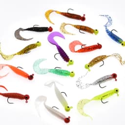 JYJ 3.5g jig hook with 6cm soft tail lure bait worm maggot silica fishing tackle grub bait for fishing perch tackle