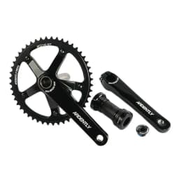 Ardently Bicycle Hollow Integrated Crankset FixeGear Crank 48T 165mm Track Single Speed Bike Crank Set BCD144mm Alumniun With BB