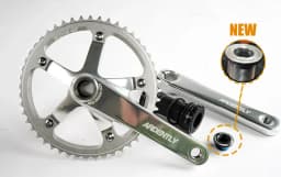 Ardently Bicycle Hollow Integrated Crankset FixeGear Crank 48T 165mm Track Single Speed Bike Crank Set BCD144mm Alumniun With BB