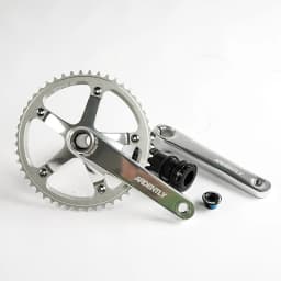 Ardently Bicycle Hollow Integrated Crankset FixeGear Crank 48T 165mm Track Single Speed Bike Crank Set BCD144mm Alumniun With BB