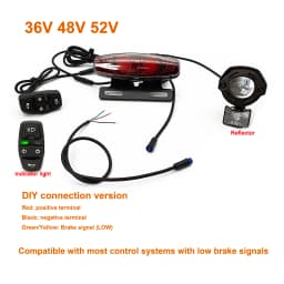 EBKE Electric Bicycle Ebike LightKit Universal 24V 36V 48V 52V BAFANG UART CAN KT JULET Steering Brake Light