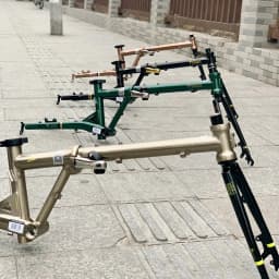 Fnhon Gust CR-MO Steel Folding Bike Frame Fork 20" 406 451 20in Disc Brake Chrome Child Adult Bicycle