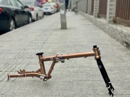 Fnhon Gust CR-MO Steel Folding Bike Frame Fork 20" 406 451 20in Disc Brake Chrome Child Adult Bicycle