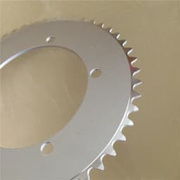 Track Bike Chainwheel Fixed Gear Bicycle Chain Ring 130 MM BCD 44T 46T 48T 50T 52T 53T Fixie Single Speed Chainring Silvery