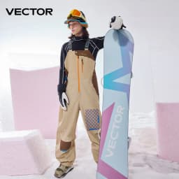 VECTOR Men and Women 3L Ski Pants Windproof and Waterproof Solona Fabric Outdoor Skiing Other Autumn Winter Outdoor Activitie