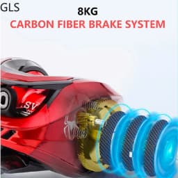 High Quality 18+1BB Black/Red Baitcasting Fishing Reel Aluminum Alloy Spool Saltwater Bass 7.2:1 High Speed Fishing Wheel