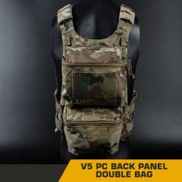 Tactical FCPC V5 Plate Carrier Back Panel Double Bag General Purpose Pockets Vest Accessories Sundries Pouch