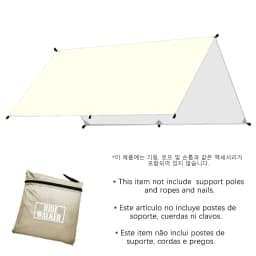 3x3 3x4 3x5 4x4 Sunshade Tarp Outdoor Camping Waterproof Awning Silver Coating UV Sun Shelter Picnic BBQ Lightweight Sun Canopy