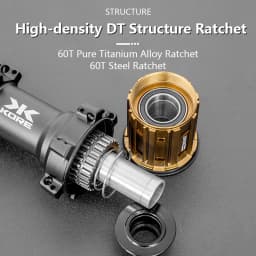 One Pair KORE Bearings Hubset For Road Bicycle Ratchet Thru - Axle Straight - Pull Racing Hub 24 Holes Road Bicycle Accessories