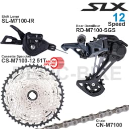 SHIMANO SLX M7100 1x12v Groupset Shifter Rear Derailleur 12 speed 10-45T/51T Cassette Sprocket Chain 124L for MTB Bike Original