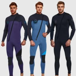 Mens Wetsuit 3mm Neoprene Full Body Long Sleeve Dive Skin for Spearfishing,Snorkeling, Surfing,Canoeing,Scuba Diving With Zip
