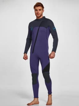 Mens Wetsuit 3mm Neoprene Full Body Long Sleeve Dive Skin for Spearfishing,Snorkeling, Surfing,Canoeing,Scuba Diving With Zip
