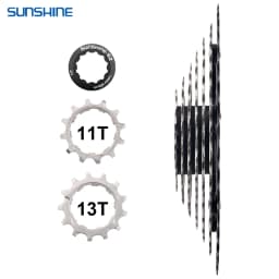 Shimano K7 9Speed Freewheel and Chain Groupset H200 Sunshine 23/25/28/30/32/36/40/42/46/50T Cassette HG53/KMC X9 Chain 9V Kit