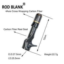 Rod Blank 1 Set Spinning Casting Carbon Fiber Reel Seat Fishing Rod Building Component Rod DIY Repair Accessory