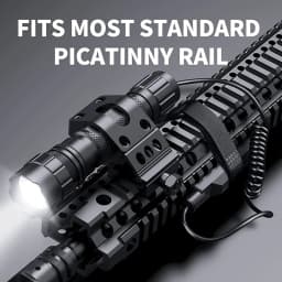 Tactical Flashlight 1200 Lumen LED Light with Picatinny Rail/Mlok Mount for Outdoor and Pressure Switch Included