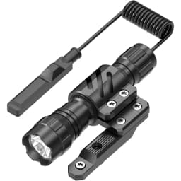 Tactical Flashlight 1200 Lumen LED Light with Picatinny Rail/Mlok Mount for Outdoor and Pressure Switch Included