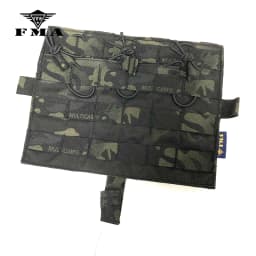 FMA-AVS Removable Flap Molle, M4 Flat Triple Magazine Pouch Multicam for Tactical AVS JPC2.0 CPC Vest, Front Panel to Update