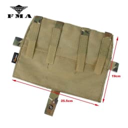 FMA-AVS Removable Flap Molle, M4 Flat Triple Magazine Pouch Multicam for Tactical AVS JPC2.0 CPC Vest, Front Panel to Update