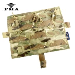 FMA-AVS Removable Flap Molle, M4 Flat Triple Magazine Pouch Multicam for Tactical AVS JPC2.0 CPC Vest, Front Panel to Update