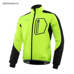 BERGRISAR Winter Men's Cycling Jacket Bicycle Softshell Fleece Thermal Motorcycle Windbreaker Raincoats Bike Outdoor Sport BG011