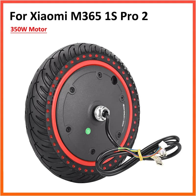 36V 350W Motor For Xiaomi M365 1S Pro Electric Scooter 8.5 Inch Solid Tyre Wave Point Front Wheel Engine Parts